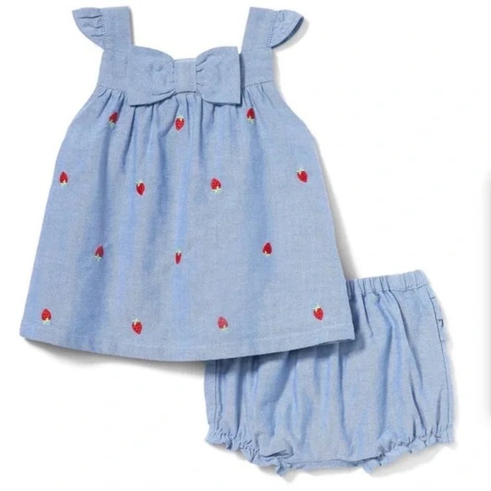 Janie and Jack Baby Strawberry Matching set